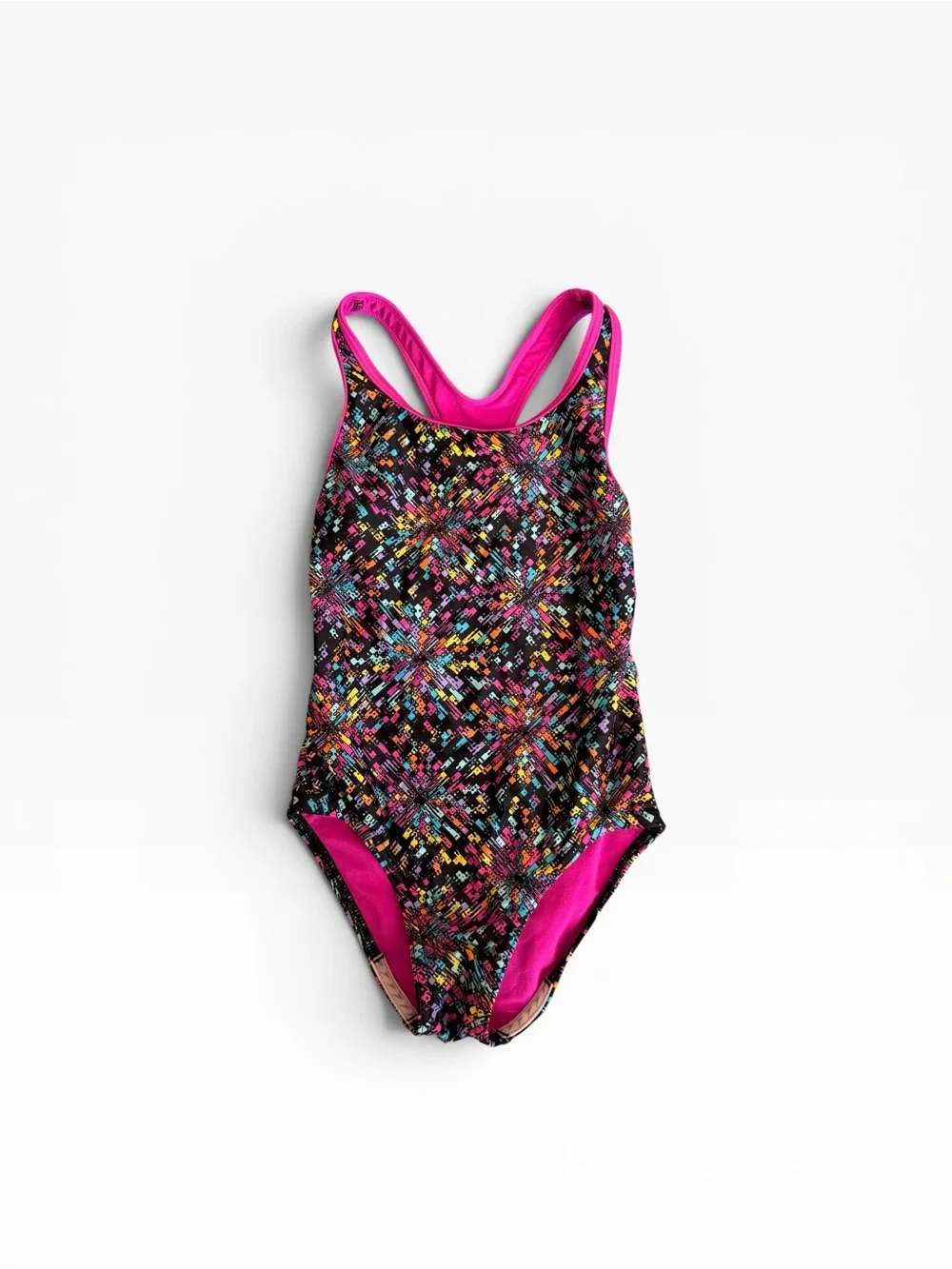 Girls' Speedo Bright Multicolor‎ Geo Print One-Piece Swimsuit